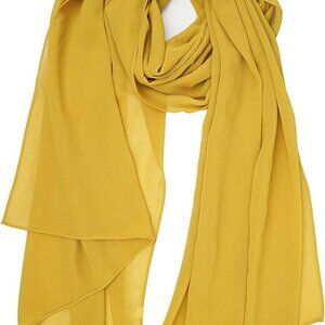 for Women Lightweight Breathable Solid Color Soft Chiffon Long Fashion Scarves S